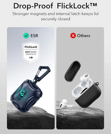 ESR Cyber Flicklock Halolock Θήκη Πλαστική σε Μπλε χρώμα για Apple AirPods Pro 3