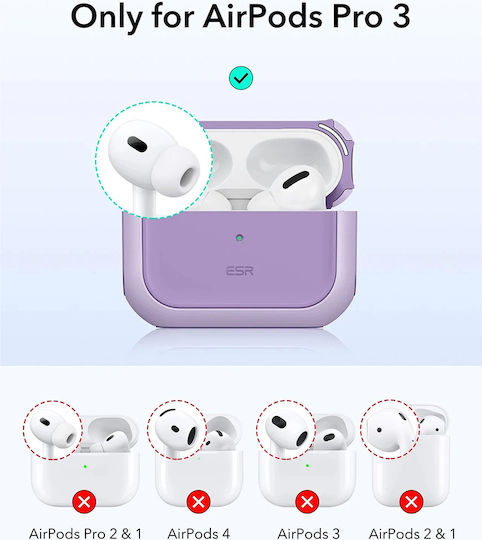 ESR Orbit Hybrid Halolock Case Plastic / Silicone Lavender for Apple AirPods Pro 3