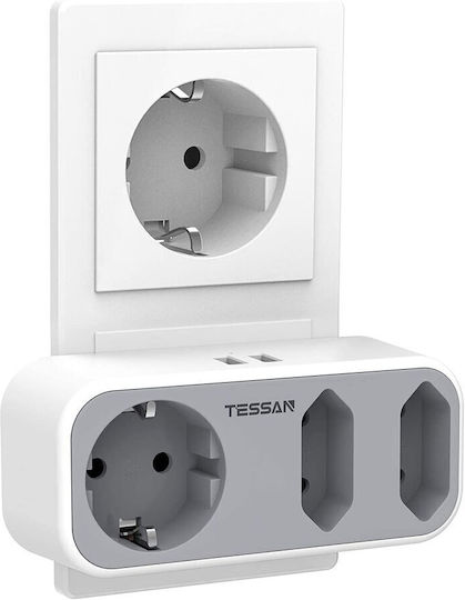 Tessan Захранваща лента 3 Позиции с 2 USB-A Безжични