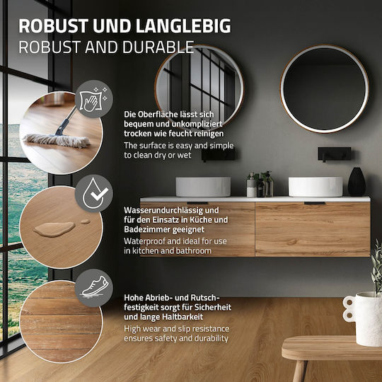 1,5 m² Klick-Vinylboden Eiche 4,2 mm Laminat PVC