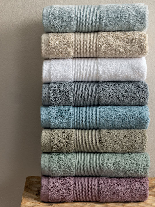 Palamaiki Badehandtuch Naya 70x140εκ. Aqua Gewicht 620gr/m²