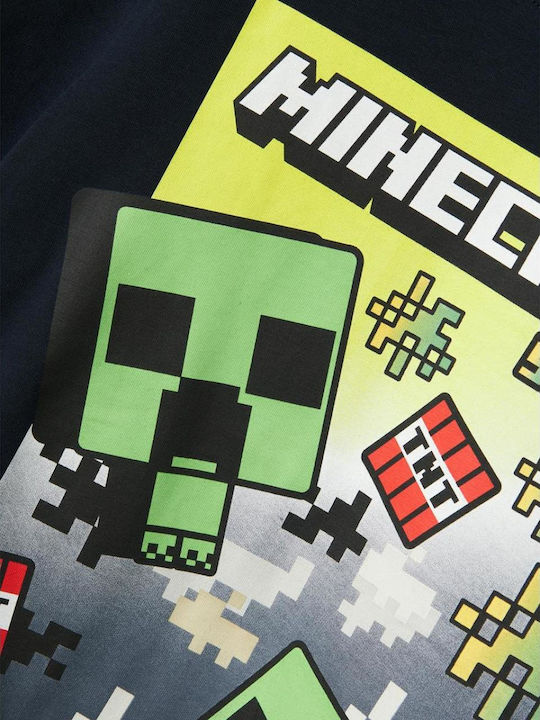Kinder-T-Shirt Navy Blazer Minecraft