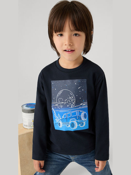 Kids Long-Sleeved Black Blouse Glow In The Dark