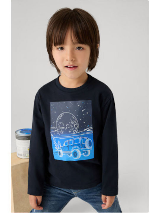 Kids Long-Sleeved Black Blouse Glow In The Dark