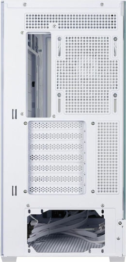 Zalman P40 DS Геймърско бюро Midi Tower Компютърна кутия със страничен прозорец Бял