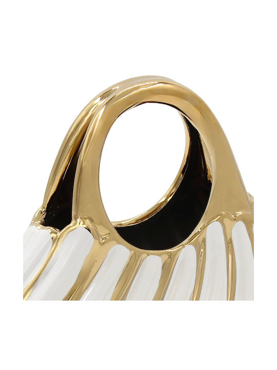 Keskor Decorative Vase Bag White 24x10x25cm
