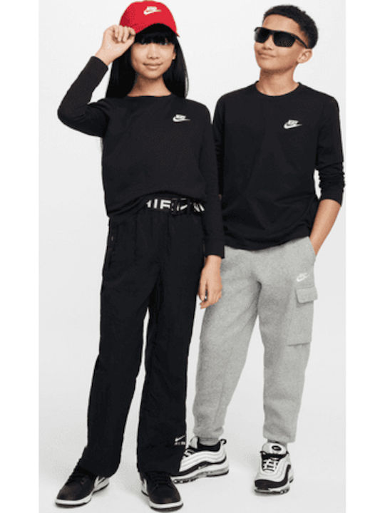 Kids' Shirt Long Sleeve Black Sportswear