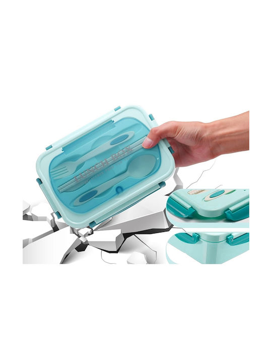 Verk Group Microwave Plastic Lunch Box Blue 21.3x14.5cm