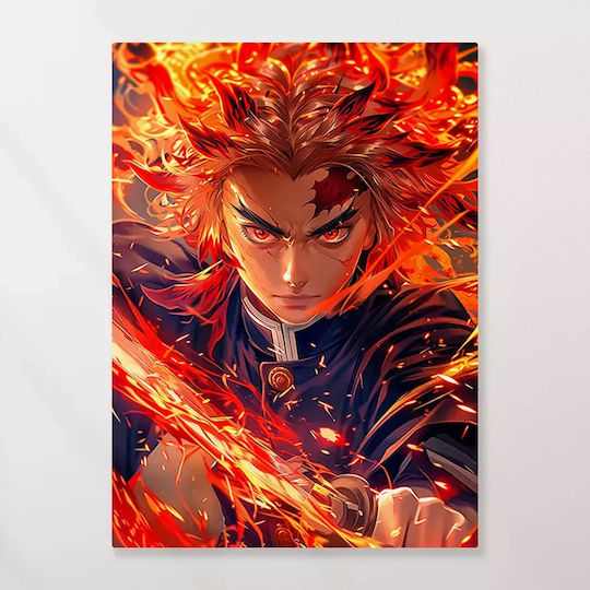 Canvas Painting Demon Slayer Tanjiro Kamado Flameheart Knv2718 45cm X 65cm