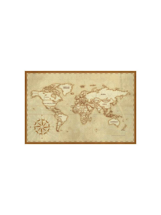Canvas Vintage Map 50x75