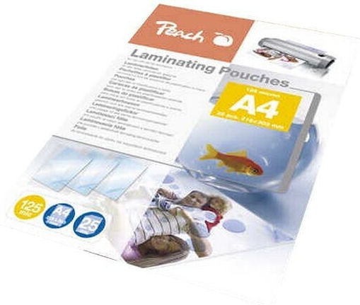 Peach Peach Glossy Laminating Sheets 125 Microns 25 Pieces
