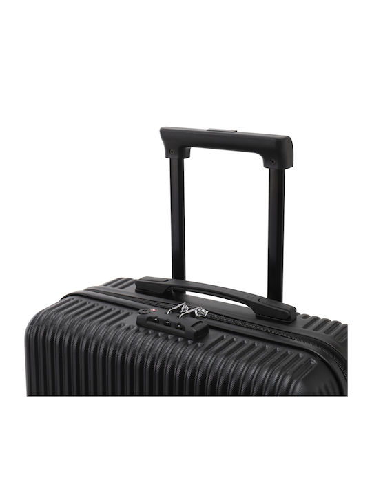 CabinFly Βαλίτσα Ταξιδίου Καμπίνας Black με 4 Ρόδες Ύψους 55εκ.
