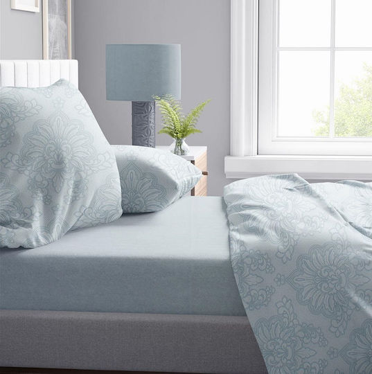 Dimcol Άρτεμις Σετ Σεντόνια Μονά 160x240εκ. Light Blue-grey (3τμχ)