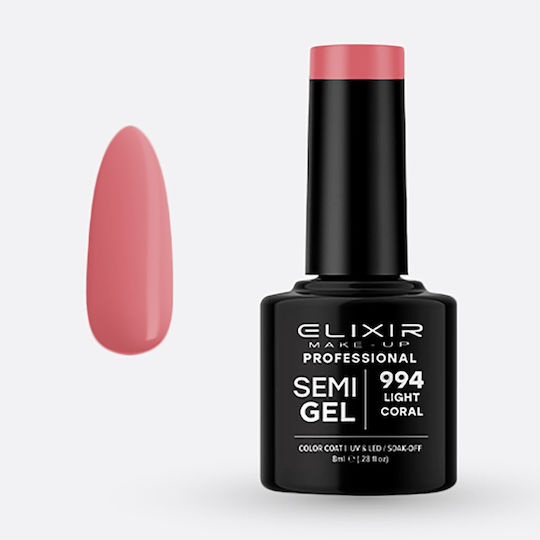 Elixir Semi Gel Halb-permanenter Nagellack 994 Light Coral 8ml 1Stück