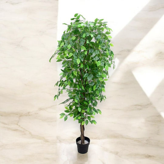 Künstlicher Ficus Benjamina Baum 1260 Blätter Topf 180 cm