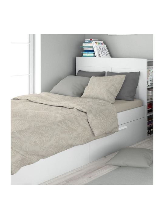 Dimcol Duvet Cover Cotton Single 160x240 Artemis 702 Beige