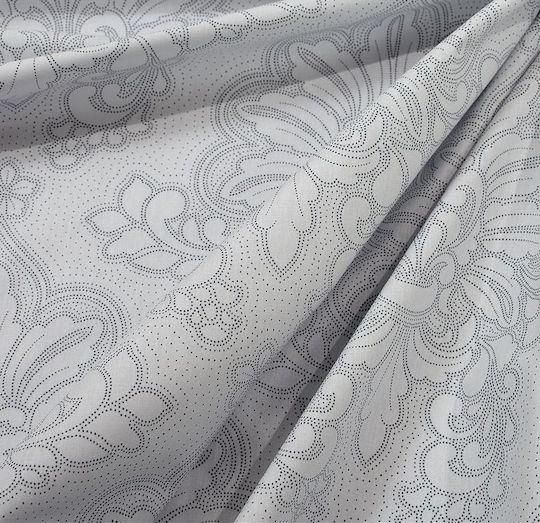 Dimcol Duvet Cover Cotton Single 160x240 Artemis 701 Grey