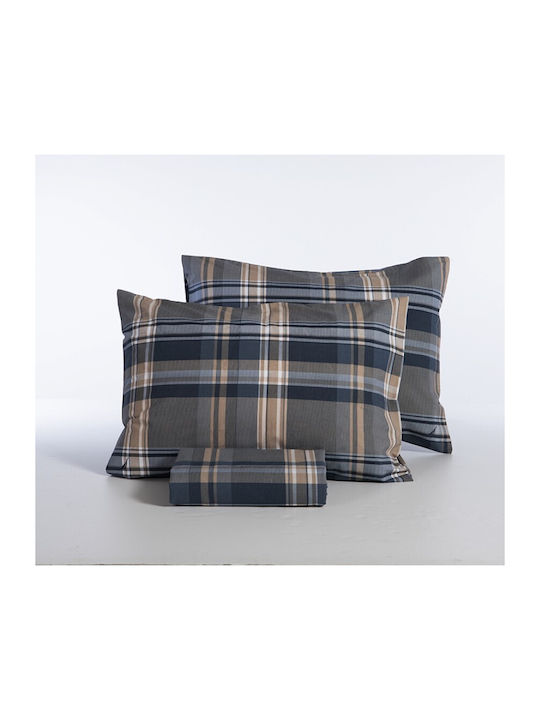 Nef-Nef Homeware Duvet Cover Set Cotton Queen with 2 Pillowcases 240x220 Surface Denim