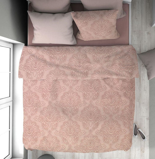 Dimcol Παπλωματοθήκη Βαμβακερή Υπέρδιπλη 220x240 Άρτεμις 703 703 Dusty Rose