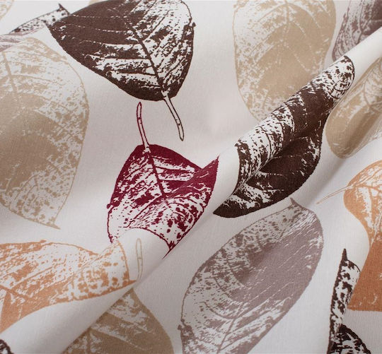 Dimcol Tischtuch Fleckabweisend Leaves 467 Brown 180x300cm