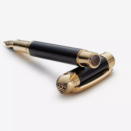 Maybach Peak I Lustrous Midnight Black Gold Fountain Pen