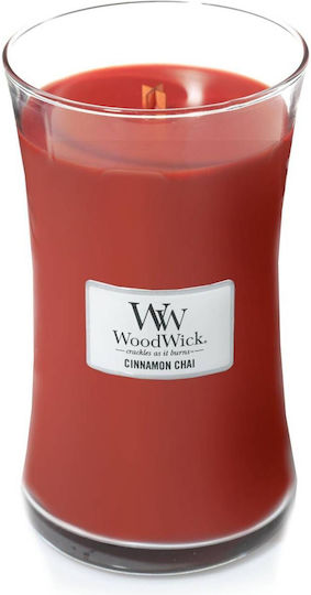 WoodWick Aromatic Candle in Jar with Cinnamon Chai Scent 609.5g