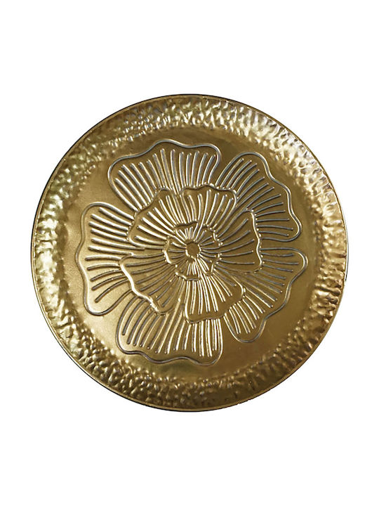 Round Metal Side Table Gold M54.5xL54.5xH57.5cm