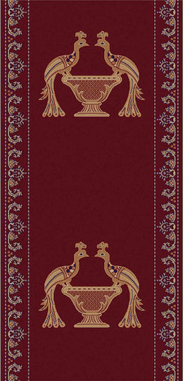 Isexan Orthodoxia Църковен килим кръгъл Червено с диаметър 150εκ. 40-1515-4000