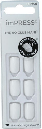 Kiss Impress Color Nagelspitzen in Weiß Farbe 30Stück 837582