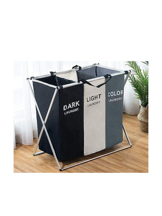 Καλάθι Απλύτων Υφασμάτινο Πτυσσόμενο 135lt 60x38x68cm Πολύχρωμο