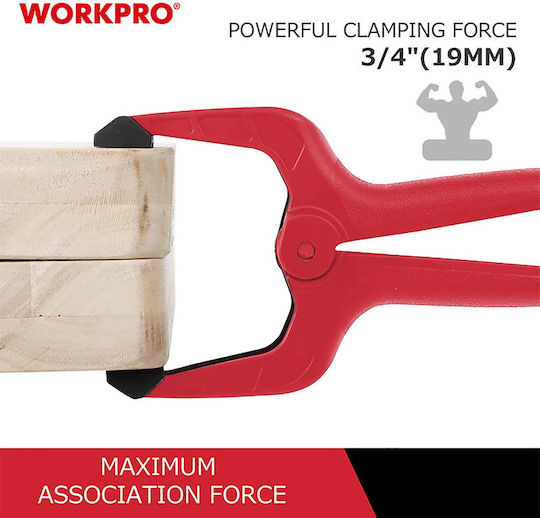 Μανταλακια Ξυλουργων Πλαστικα 19mm 3/4" Wp232001 Workpro