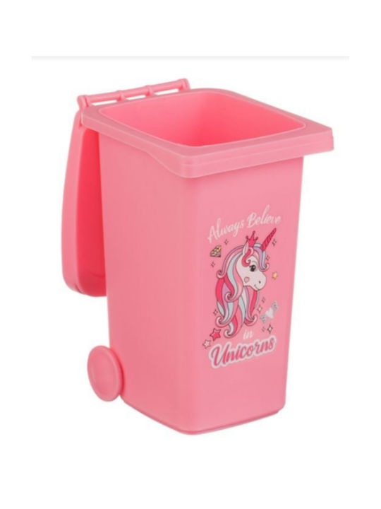 Coș de Gunoi Plastic Roz 1buc