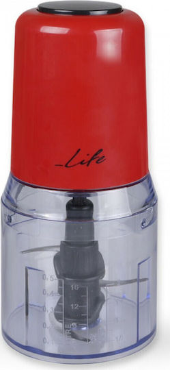 Life MM-001 Πολυκόπτης Multi 400W με Δοχείο 500ml Κόκκινος