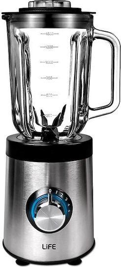 Life Veloce Mixer mit Glas Kanäta 1,5 l 800W Inox