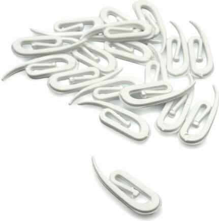 Oem Curtain Hook Plastic White 50 Pcs I10-013-00-01