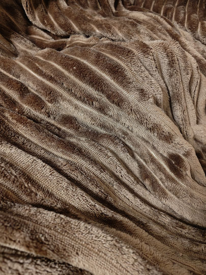 Double Electric Blanket Brown 120W 160x180cm