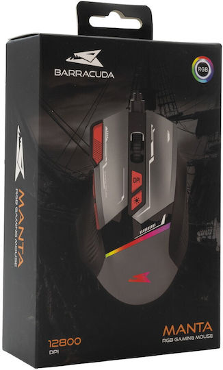 Baracuda BGM-047 Manta RGB Mouse De Gaming 12800 DPI Gri