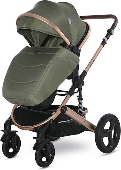 Lorelli Boston Adjustable 3 in 1 Baby Stroller Suitable for Newborn Loden Green 14kg