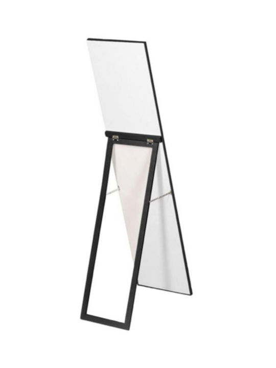 Oglindă De Podea Cu Cadru Din Lemn Negru 160x40cm