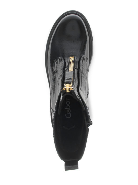 Leather Women's Ankle Boots Black