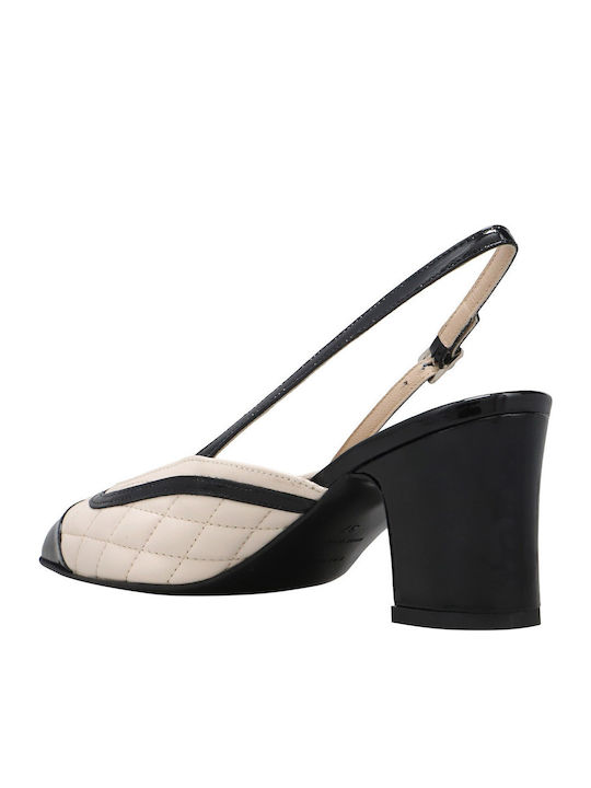 Leather White Medium Heels