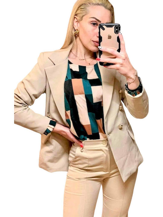 Damen Beige Set mit Hose