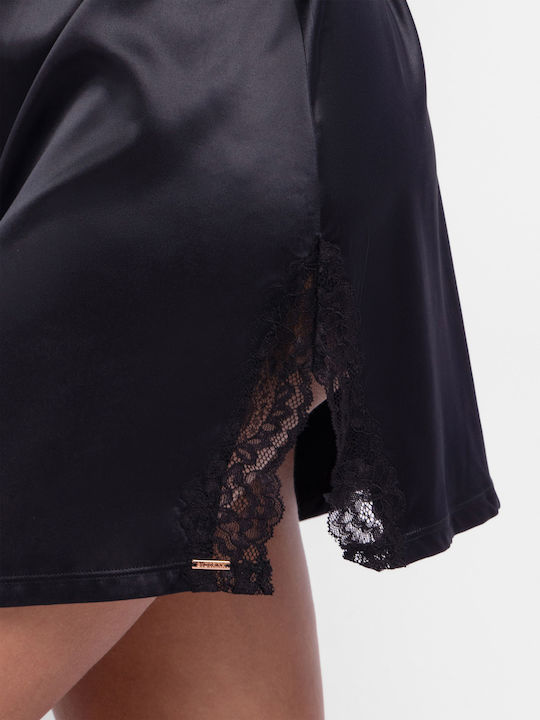 Dorina Winter Damen Nachthemd Black Dorina Winter Damen Nachthemd Black