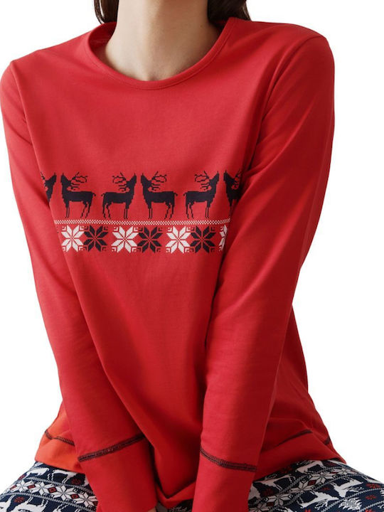 Minerva Winter Women's Pyjama Set Red