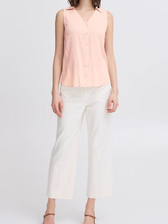 Women's Sleeveless Shirt Salmon, Pink