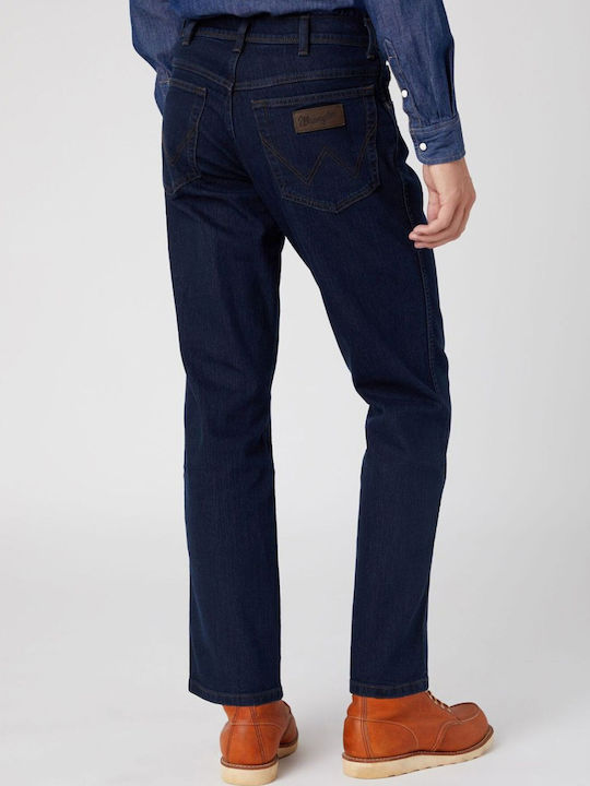 Wrangler Texas Pantaloni Blugi pentru Bărbați Straight Albastru Negru
