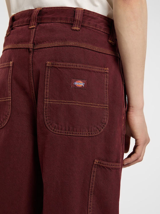 Madison Men's Jeans Pants With Slim Baggy Fit Bordeaux