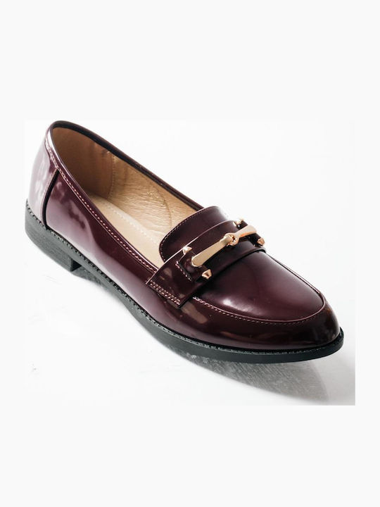 Women's Loafers in Burgundy Color