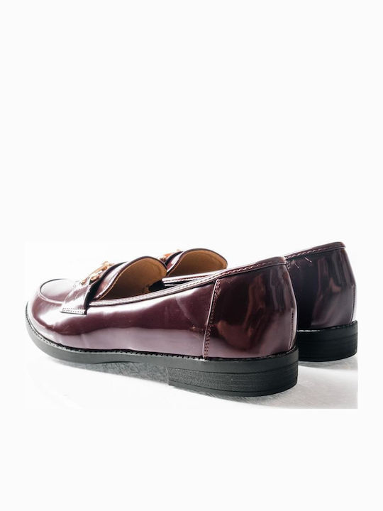 Women's Loafers in Burgundy Color