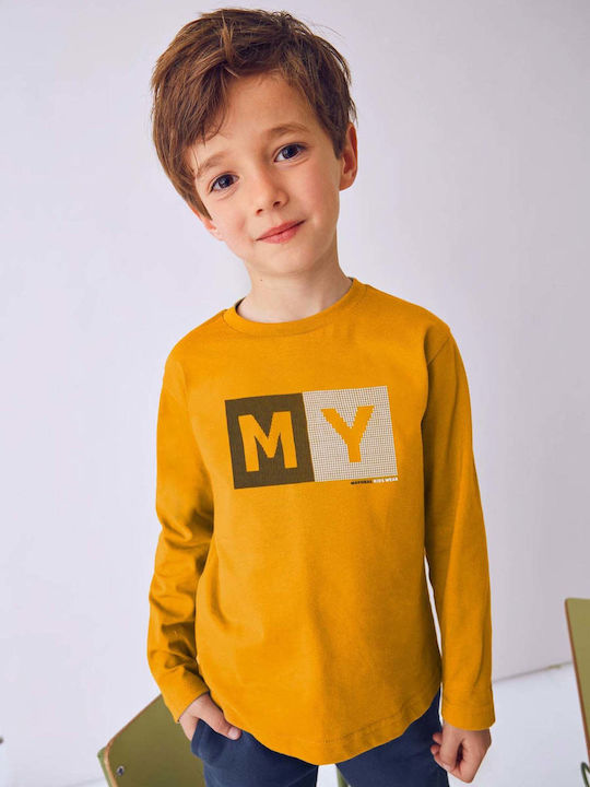 Kids Long-Sleeved Yellow Basic Top